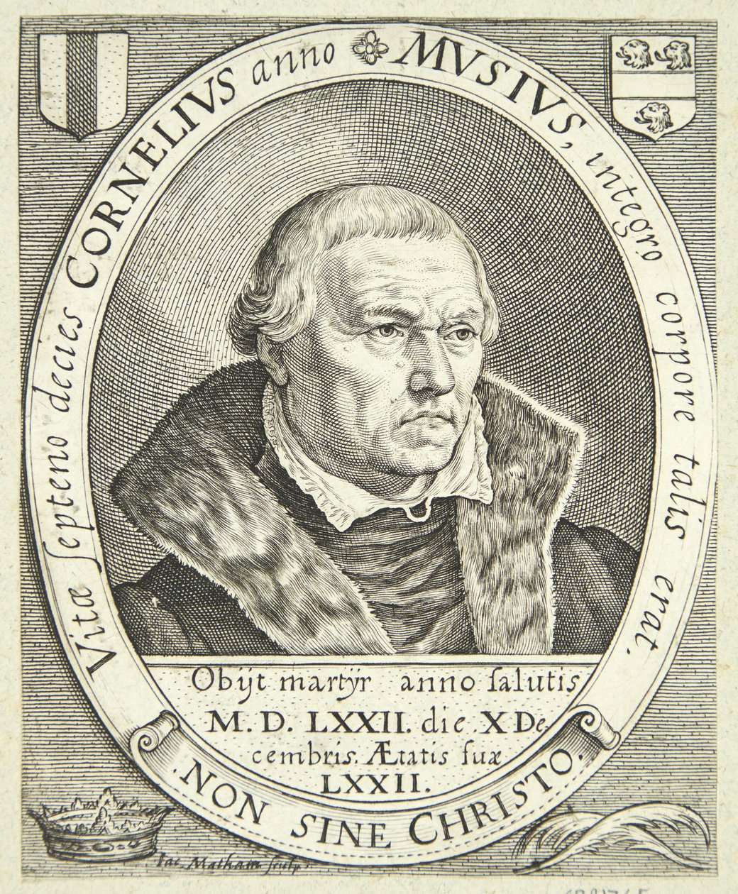 Portrét Cornelis Musius od Jacob Matham