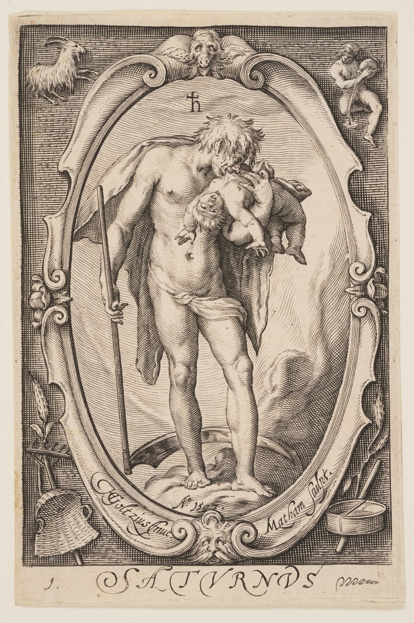 Saturnus (Saturn), ze Sedmi planet od Jacob Matham