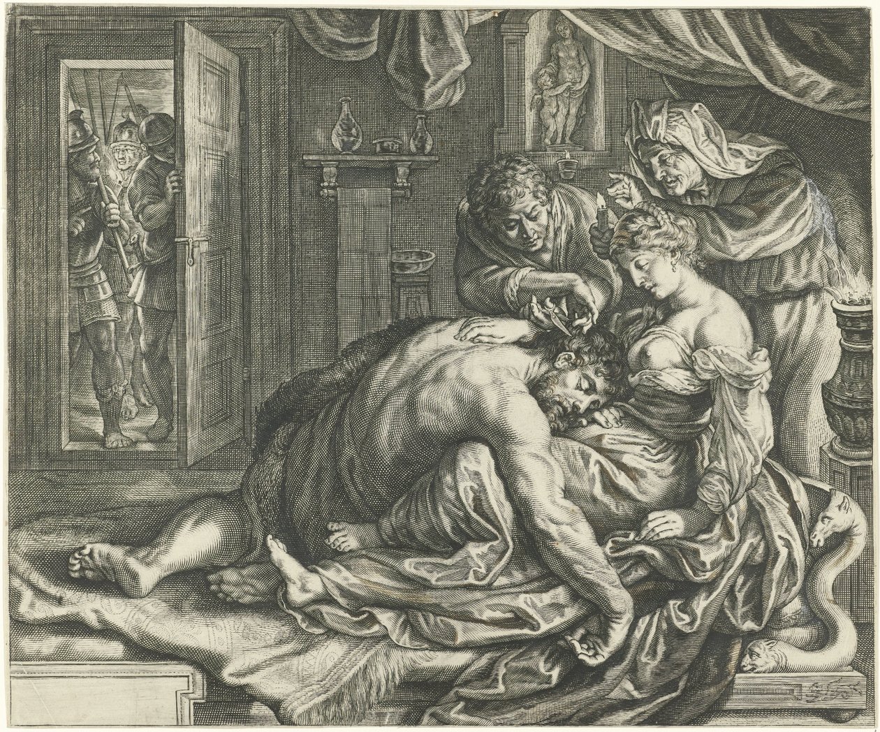 Samson a Dalila od Jacob Matham