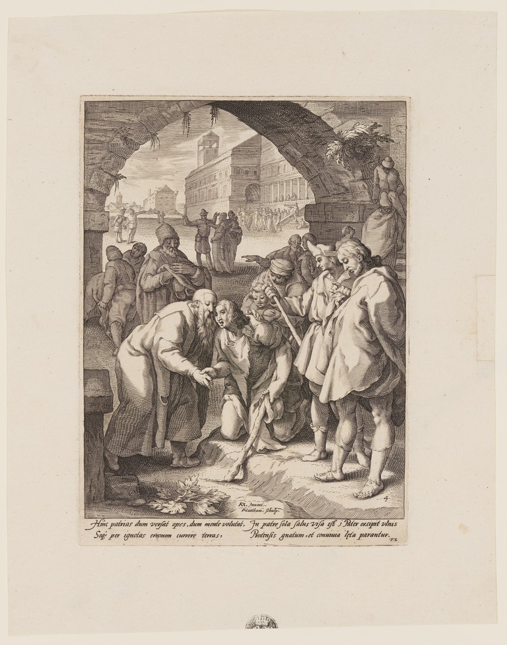 Návrat marnotratného syna z knihy Historie marnotratného syna od Jacob Matham