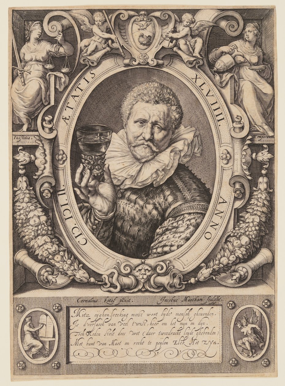 Vincent Jacobsz. Coster, obchodník s vínem od Jacob Matham