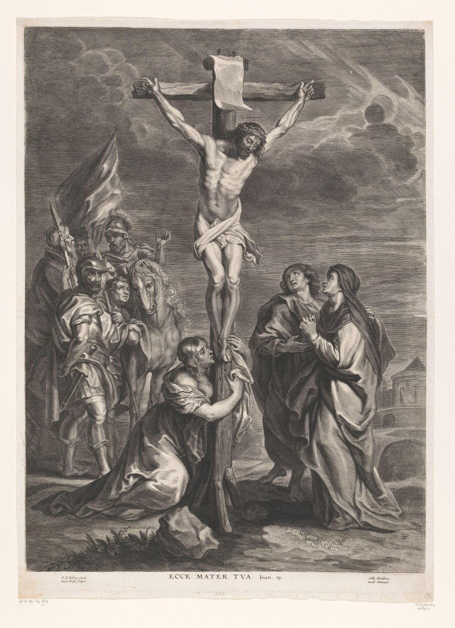 Kristus na kříži Ecce mater tua (název na objektu) od Jacob Neefs