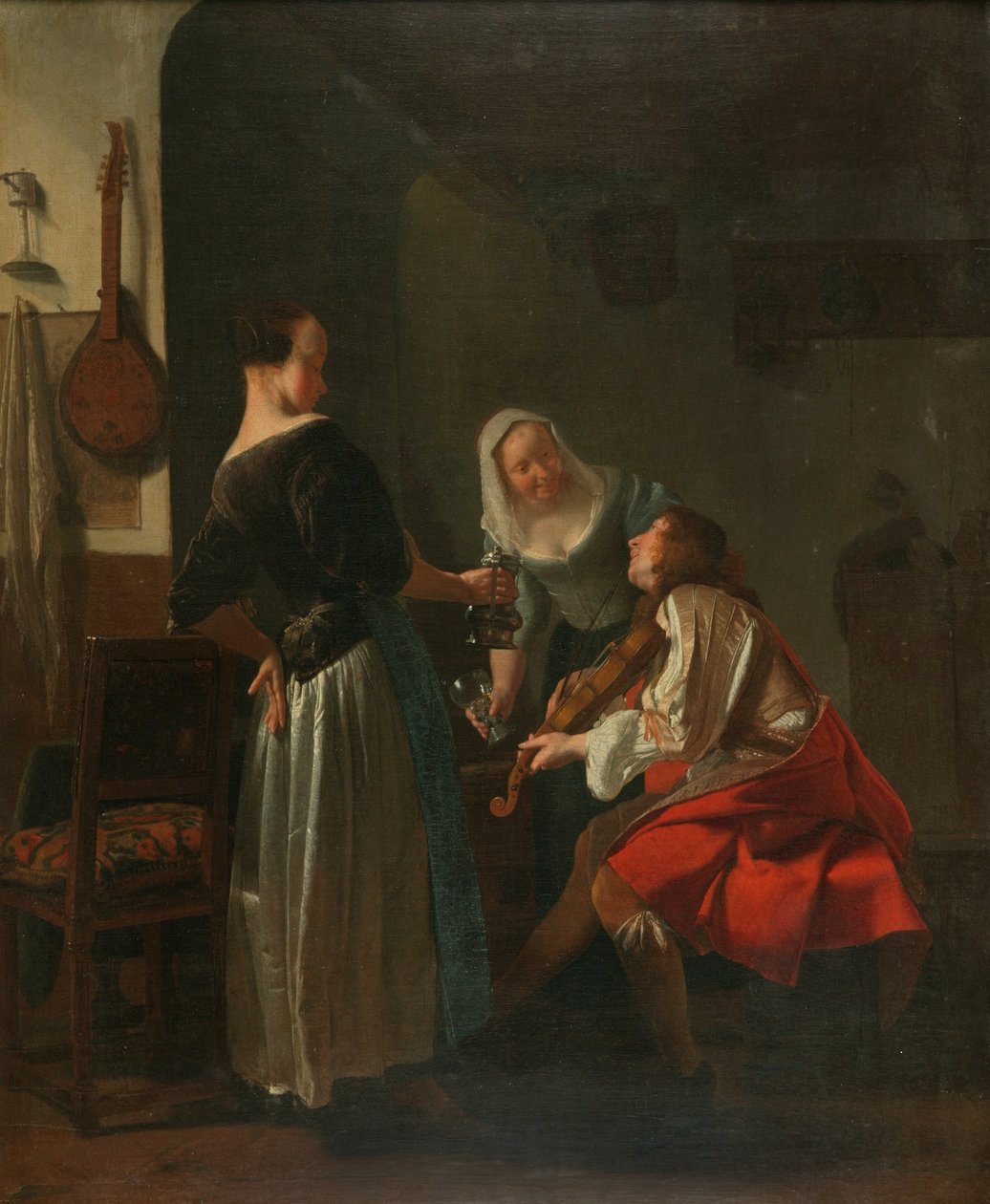 Merry Company, kolem 1665 (olej na plátně) od Jacob Lucasz Ochtervelt