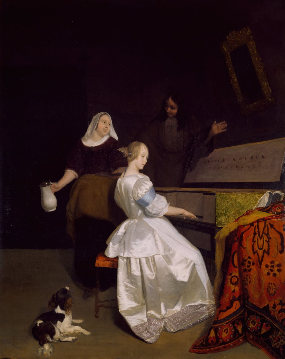 Hudební lekce, 1670-72. od Jacob Lucasz Ochtervelt