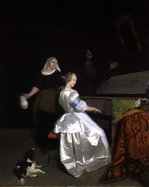 Hudební lekce, 1670-72 od Jacob Lucasz Ochtervelt