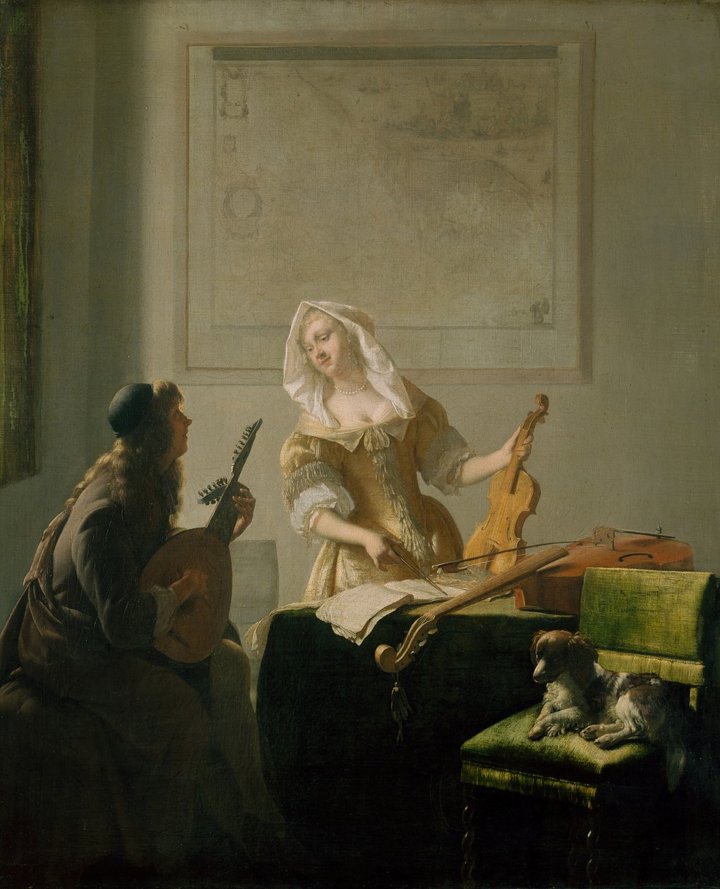 Hudební lekce, 1671. od Jacob Lucasz Ochtervelt