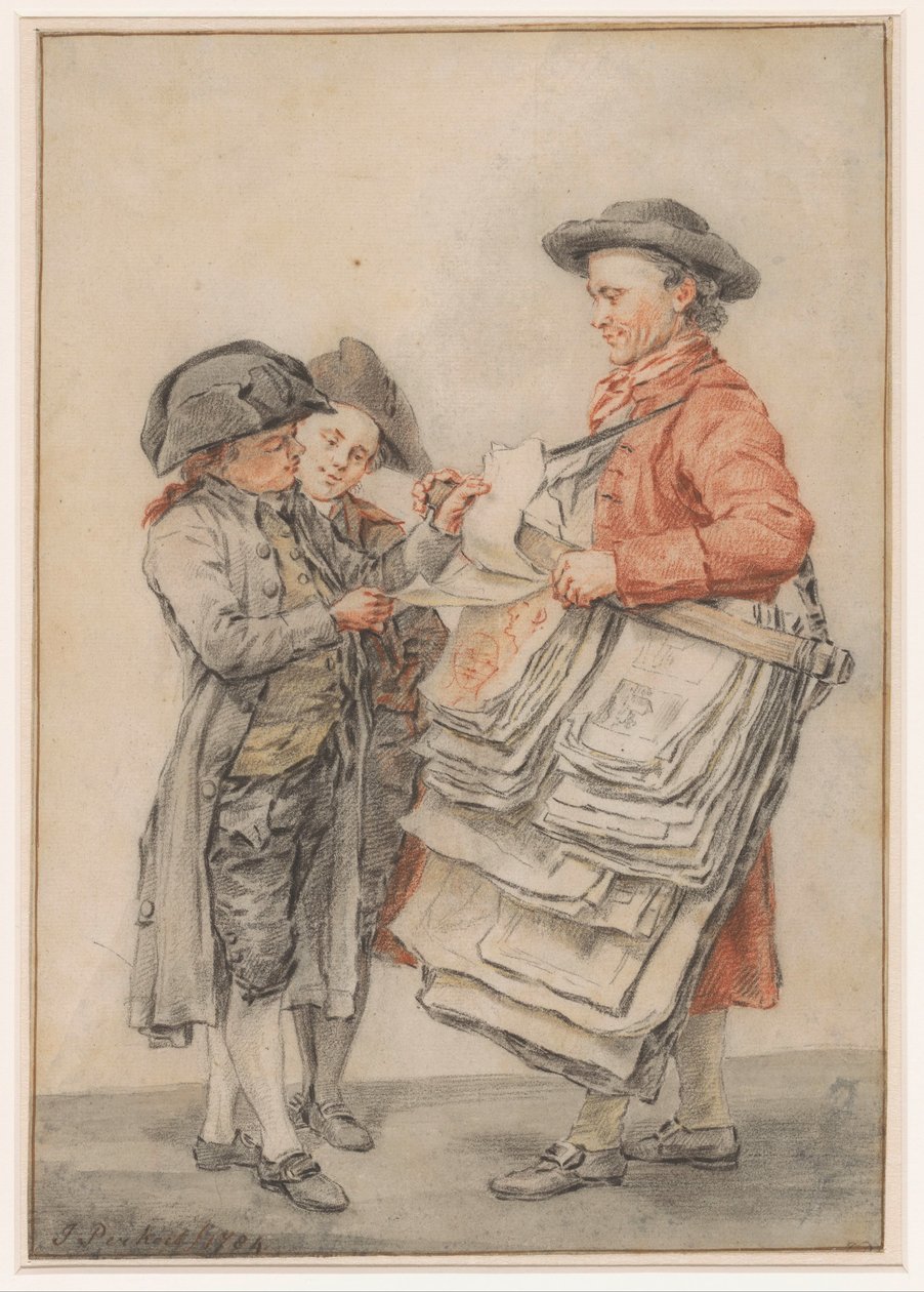 De prentverkoper od Jacob Perkois (signed by artist)