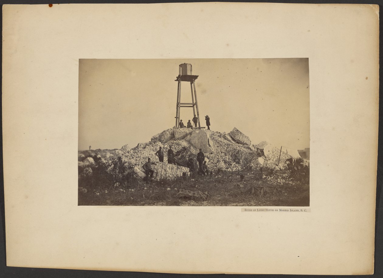 Zřícenina Light House na ostrově Morris, Jižní Karolína od Jacob R. Foster