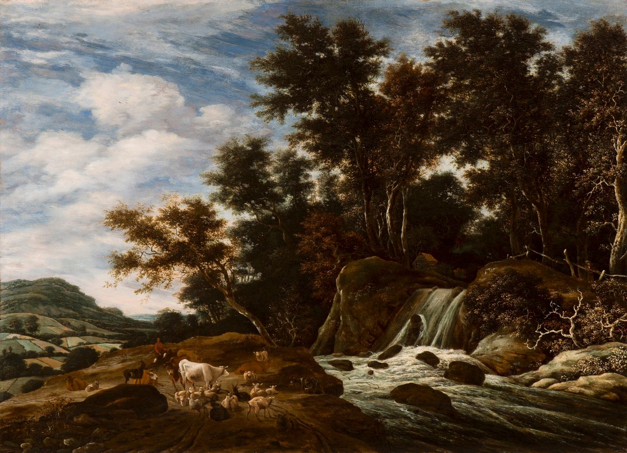 Kaskáda od Jacob Salomonsz van Ruysdael