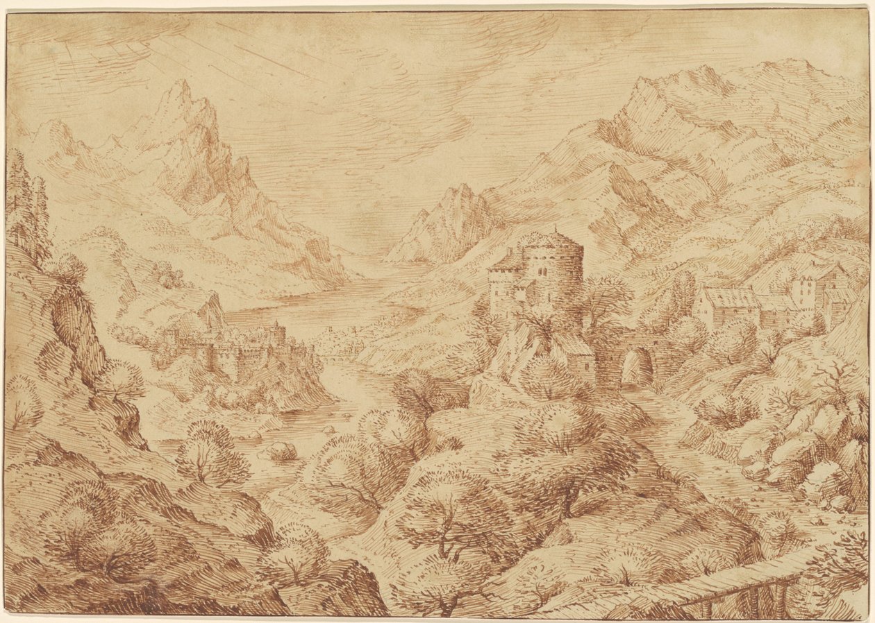 Panoramatická říční krajina od Jacob Savery I