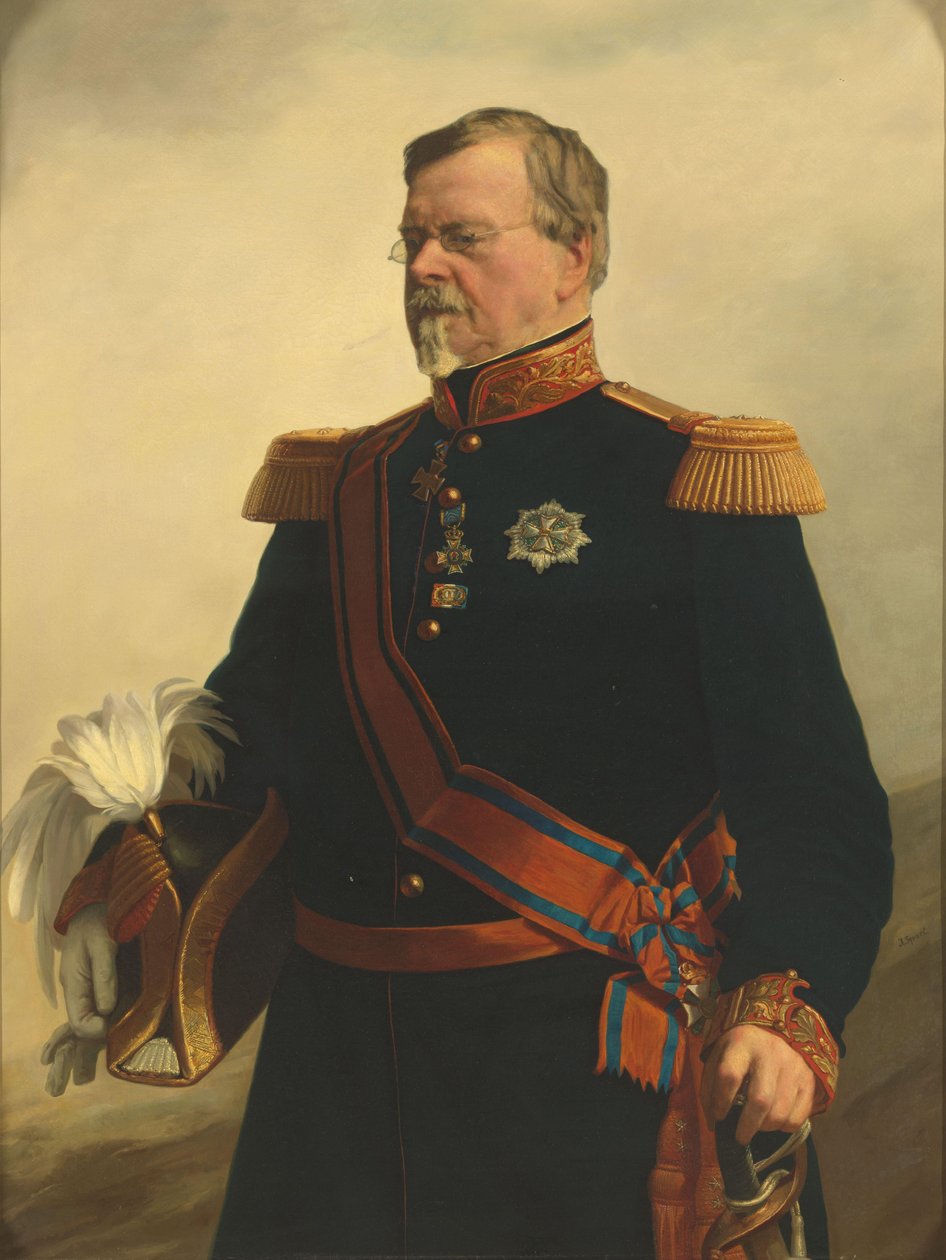 Bernhard (1792-1862), vévoda Saxe-Weimar. Generál v holandských službách od Jacob Spoel