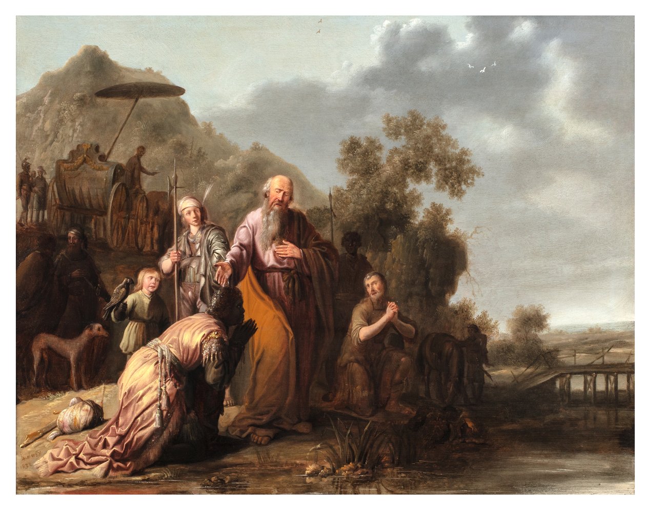 The Baptism of the Eunuch, c.1632 (olej na panelu) od Jacob Willemsz de (c.1630 after 1675) Wet
