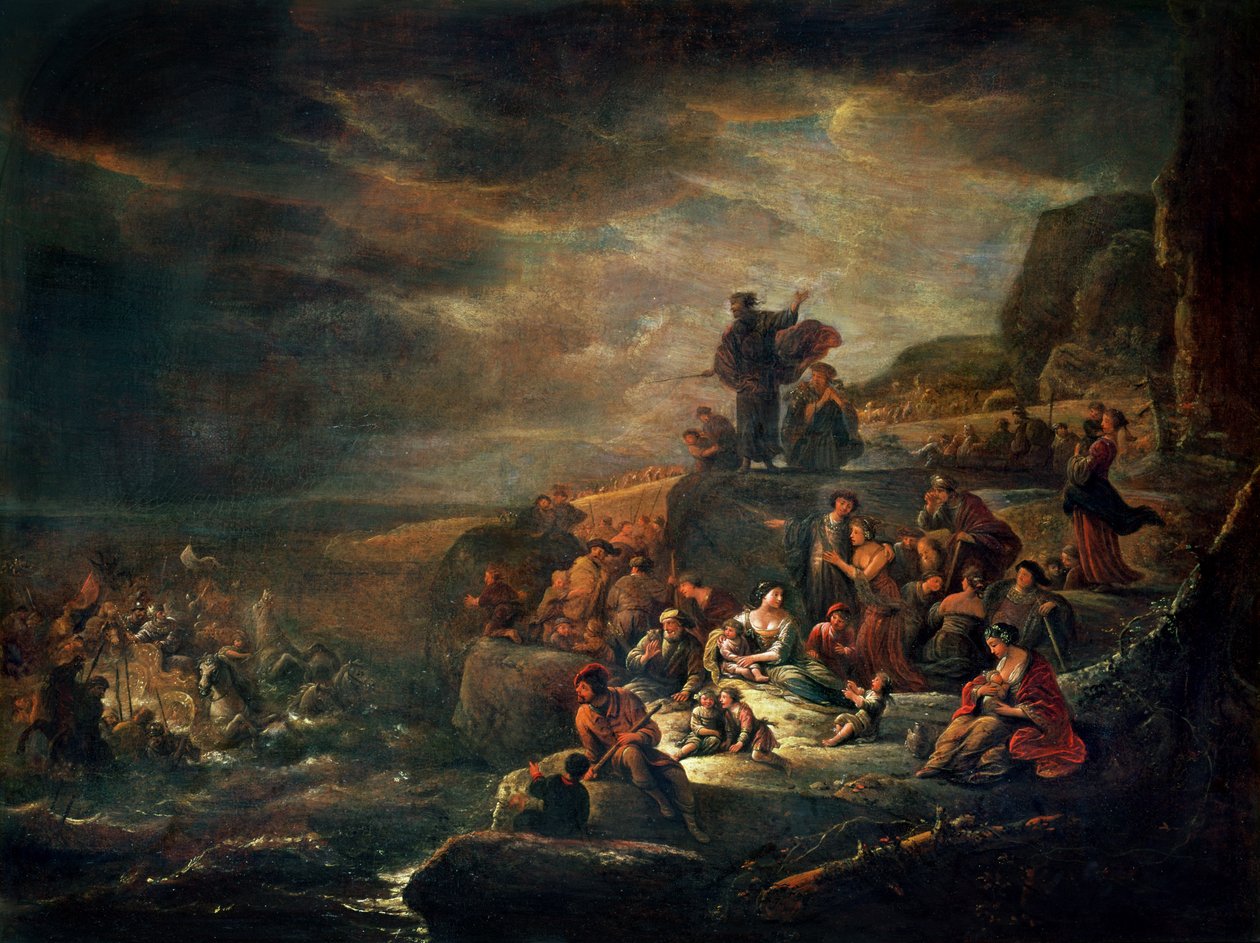 Průchod Rudého moře od Jacob Willemsz de Wet or Wett