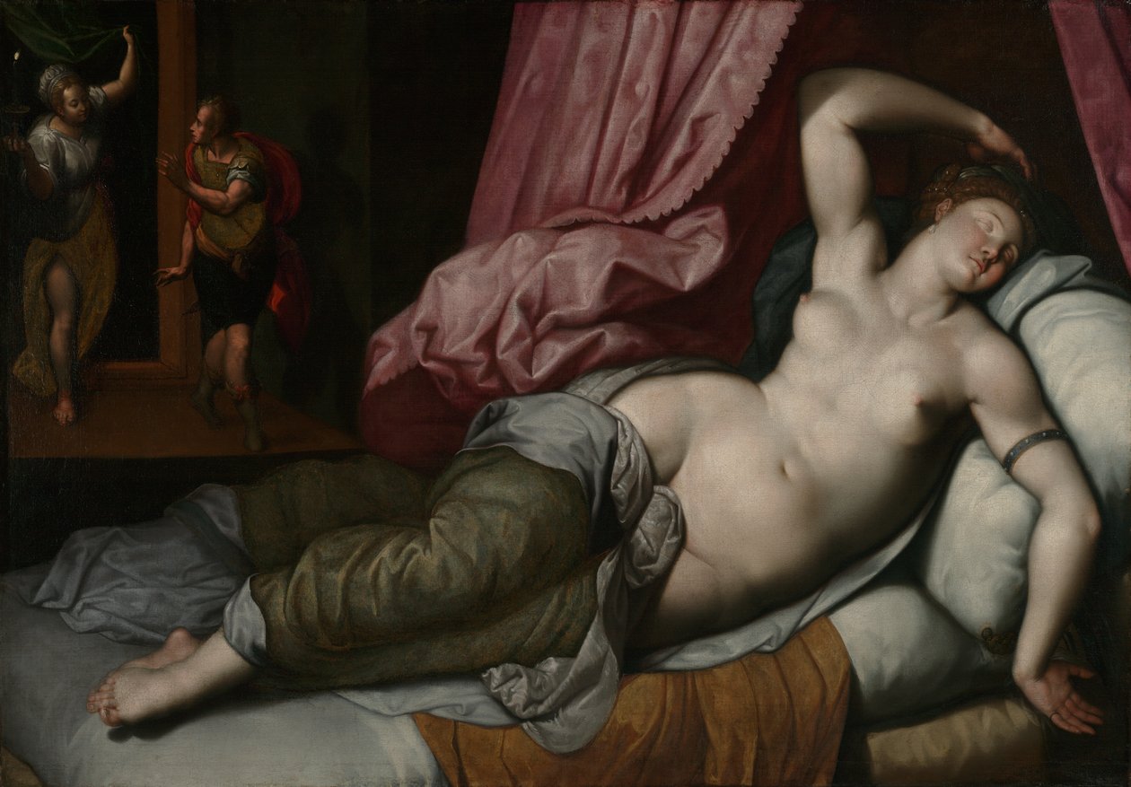 Paříž byla přijata do Heleniny ložnice, kolem 1585-90 od Jacob de Backer