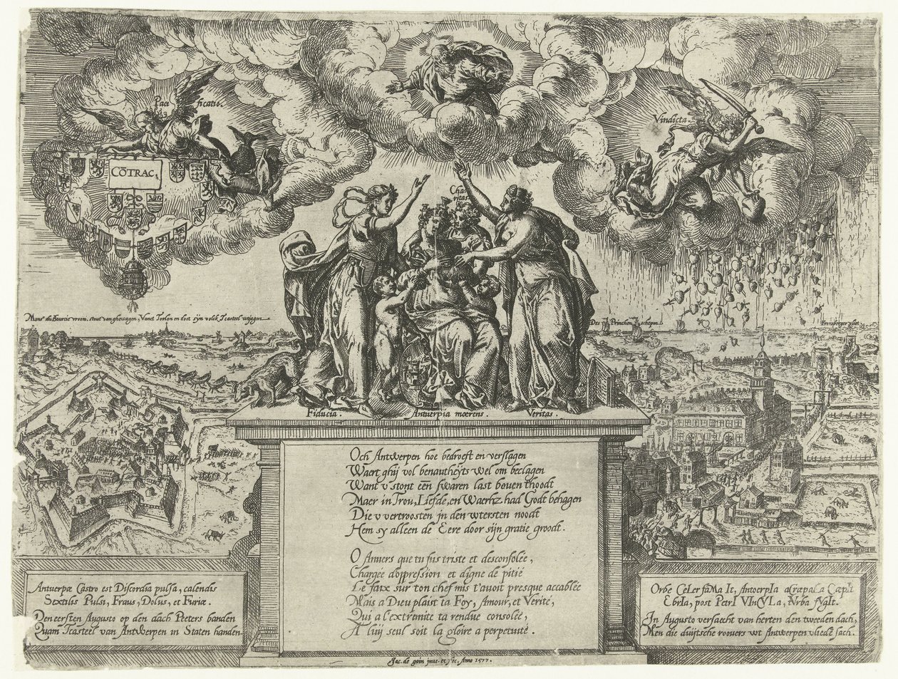 Alegorie dobytí antverpské citadely, 1577 od Jacob de Gheyn (I)