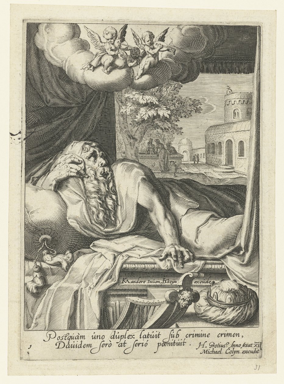 David jako kajícný hříšník Osm kajícných hříšníků ze Starého a Nového zákona (název série) od Jacob de Gheyn (II) (workshop of)