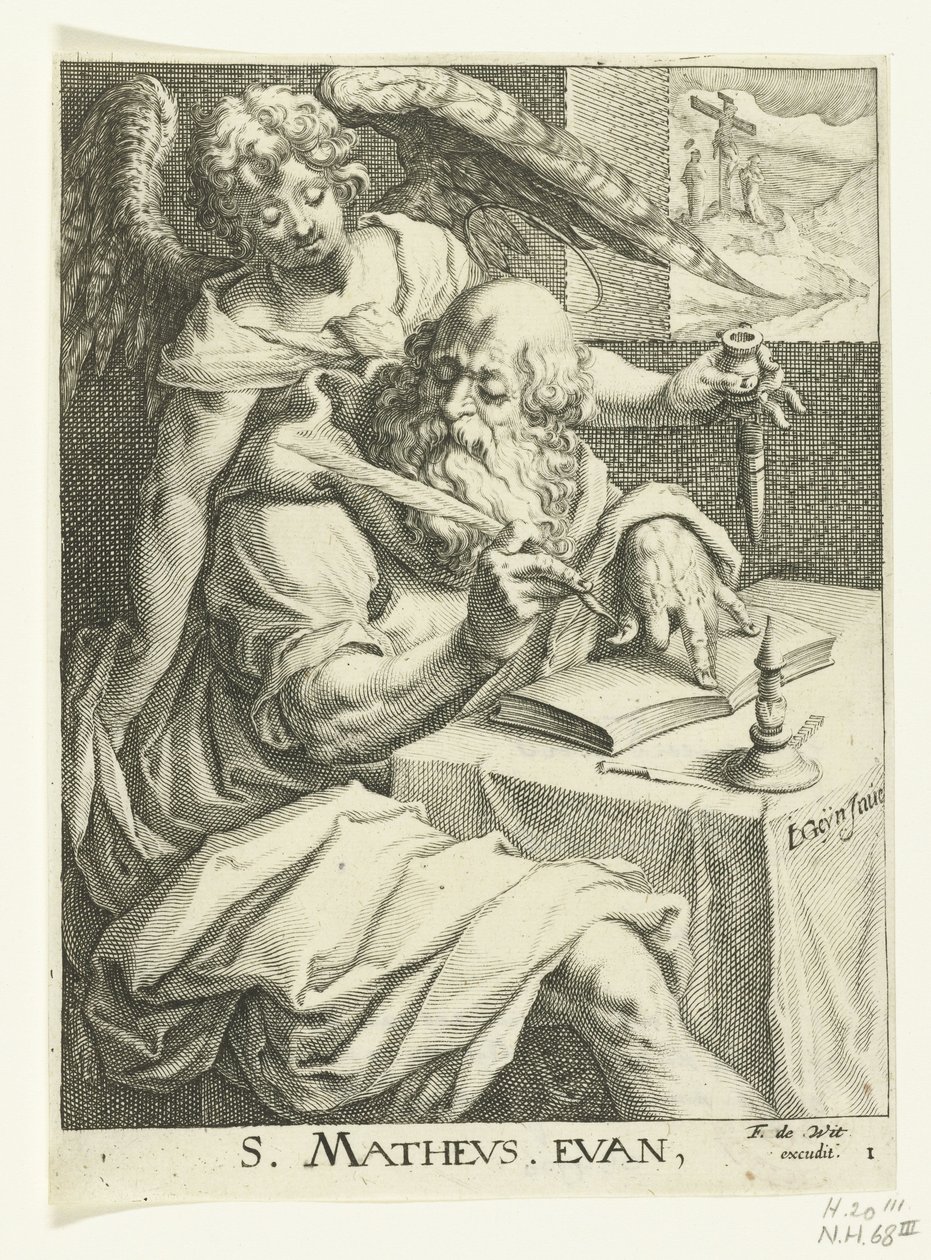Evangelista Mattheus Čtyři evangelisté (název série) od Jacob de Gheyn (II) (workshop of)