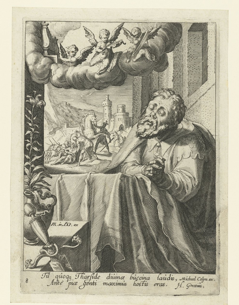 Pavla jako kajícího hříšníka Osm kajícných hříšníků ze Starého a Nového zákona (název série) od Jacob de Gheyn (II) (workshop of)