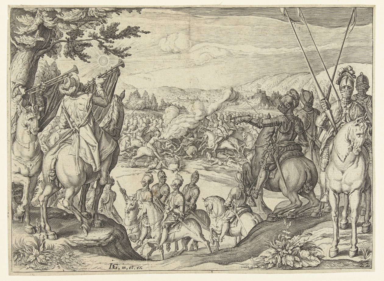 jezdecký souboj Jezdecká škola (název seriálu) od Jacob de Gheyn (II) (workshop of)