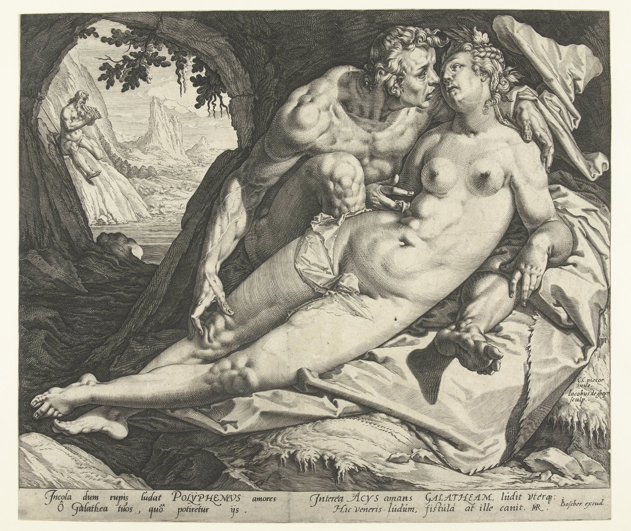 Galatea v Acis od Jacob de Gheyn (II)