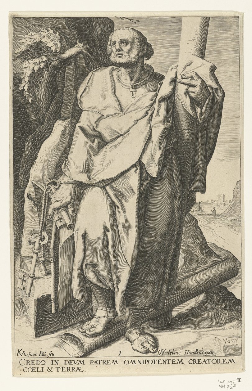 apoštol Petr Kristus, dvanáct apoštolů a svatý Pavel (název série) od Jacob de Gheyn (II)