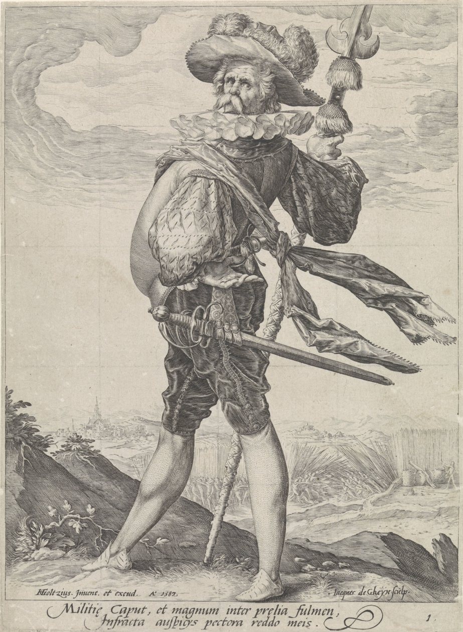 Plukovník Důstojníci a vojáci (název série) od Jacob de Gheyn (II)