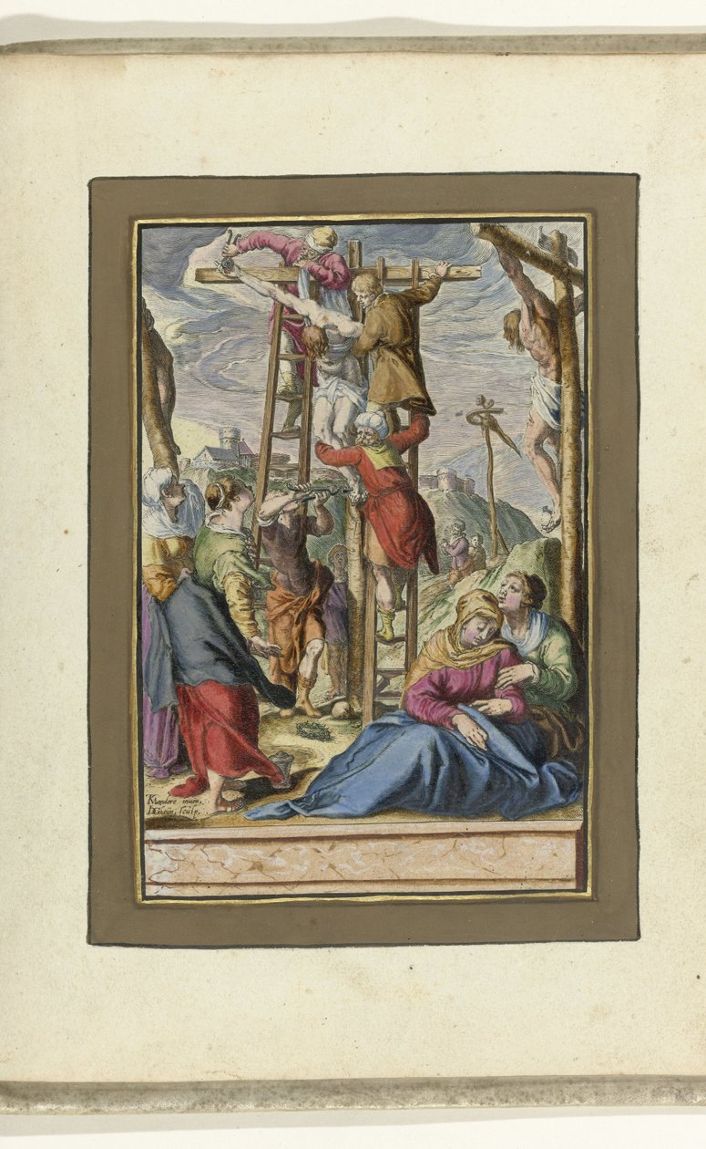 Přebírání kříže Umučení Krista (název série) od Jacob de Gheyn (II)