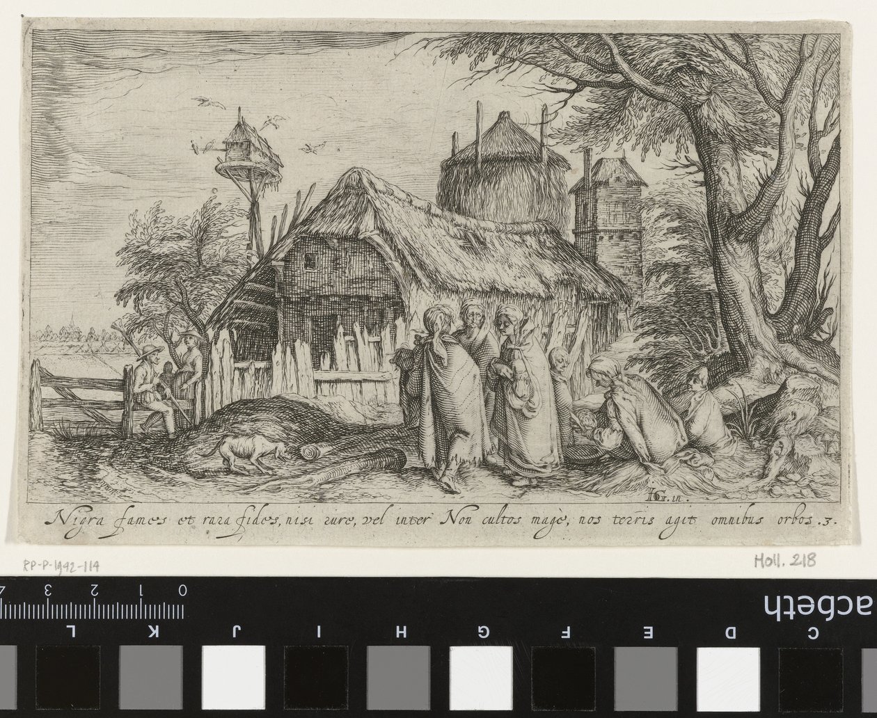 Krajina s Romy na farmě Krajiny (název série) od Jacob de Gheyn (II)