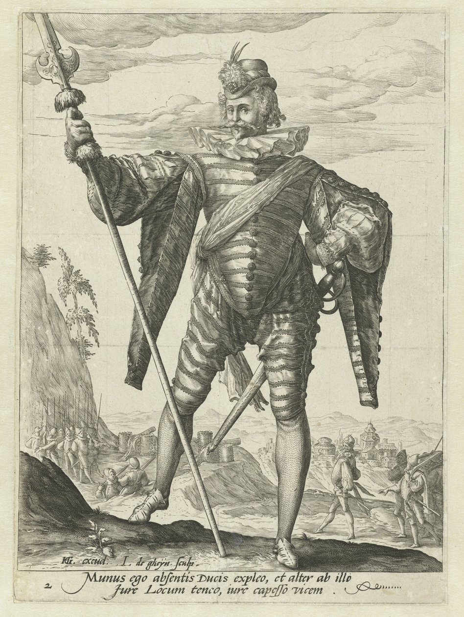 podplukovník Důstojníci a vojáci (název série) od Jacob de Gheyn (II)
