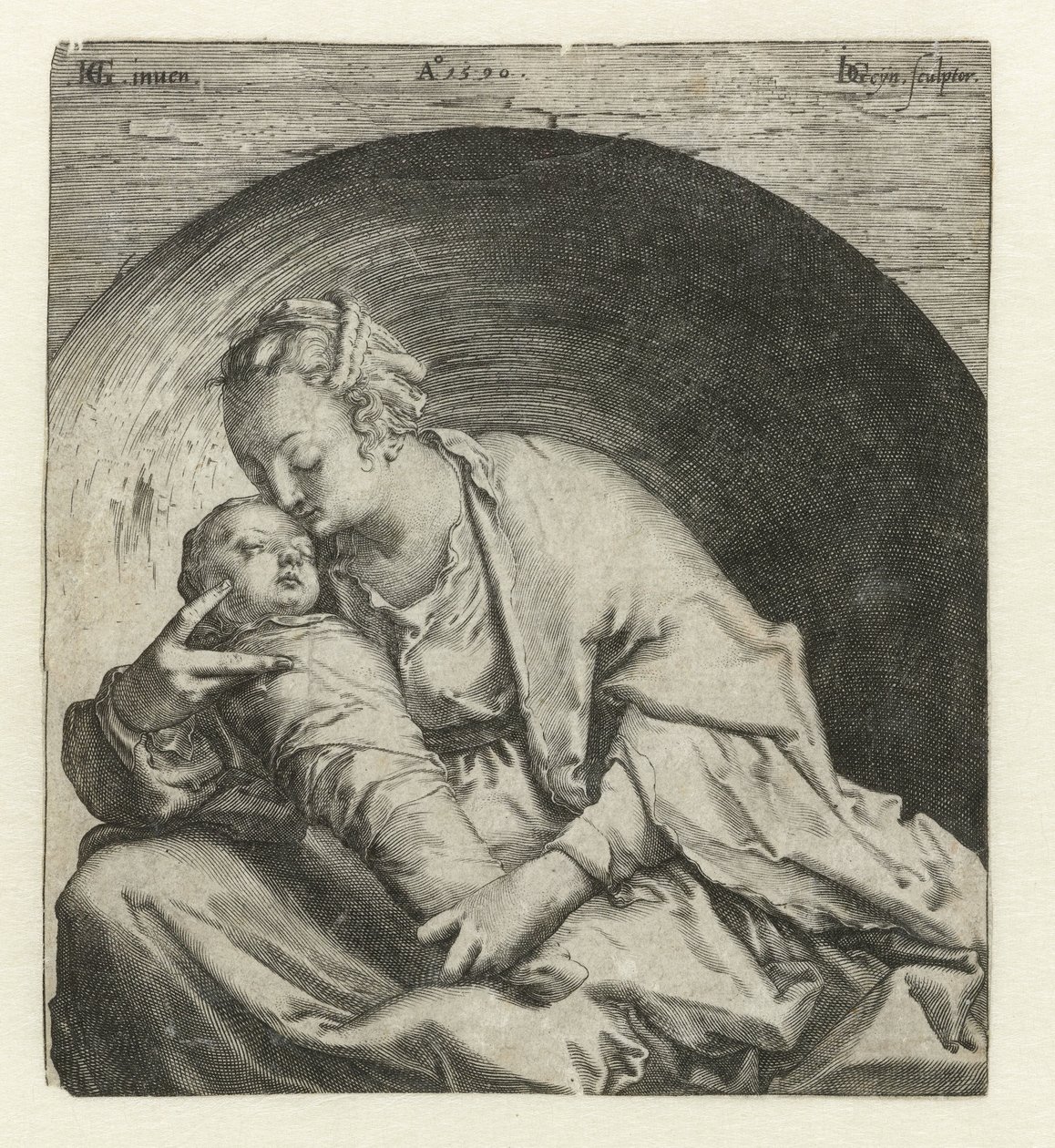 Madonna se spícím Kristovým dítětem od Jacob de Gheyn (II)