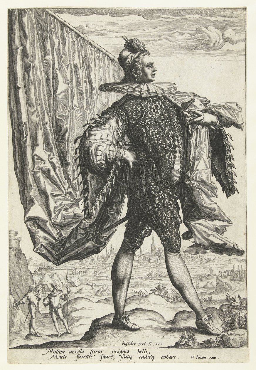 Důstojníci v Peascod Doublets Vaandrig od Jacob de Gheyn (II)