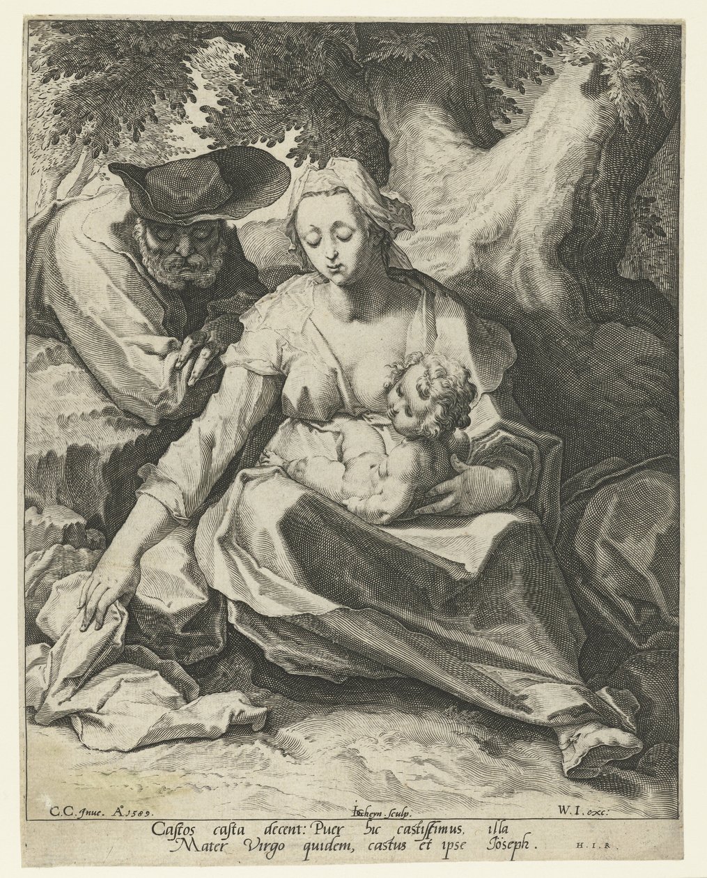 Odpočinek na útěku do Egypta od Jacob de Gheyn (II)