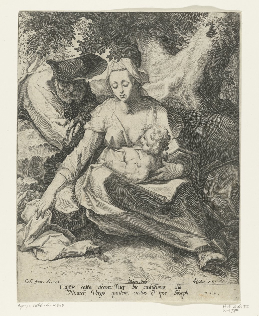 Odpočinek na útěku do Egypta od Jacob de Gheyn (II)