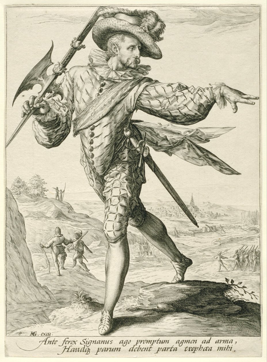 Seržant Důstojníci a vojáci (název série) od Jacob de Gheyn (II)