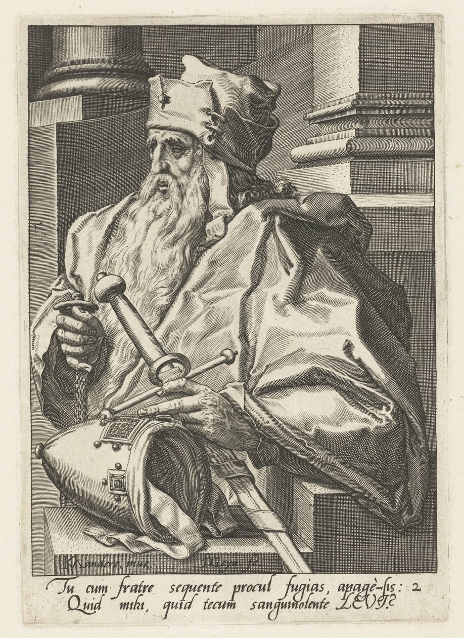 Předek Levi Předkové Izraele (název série) Dvanáct synů Jákobových (název série) od Jacob de Gheyn (II)