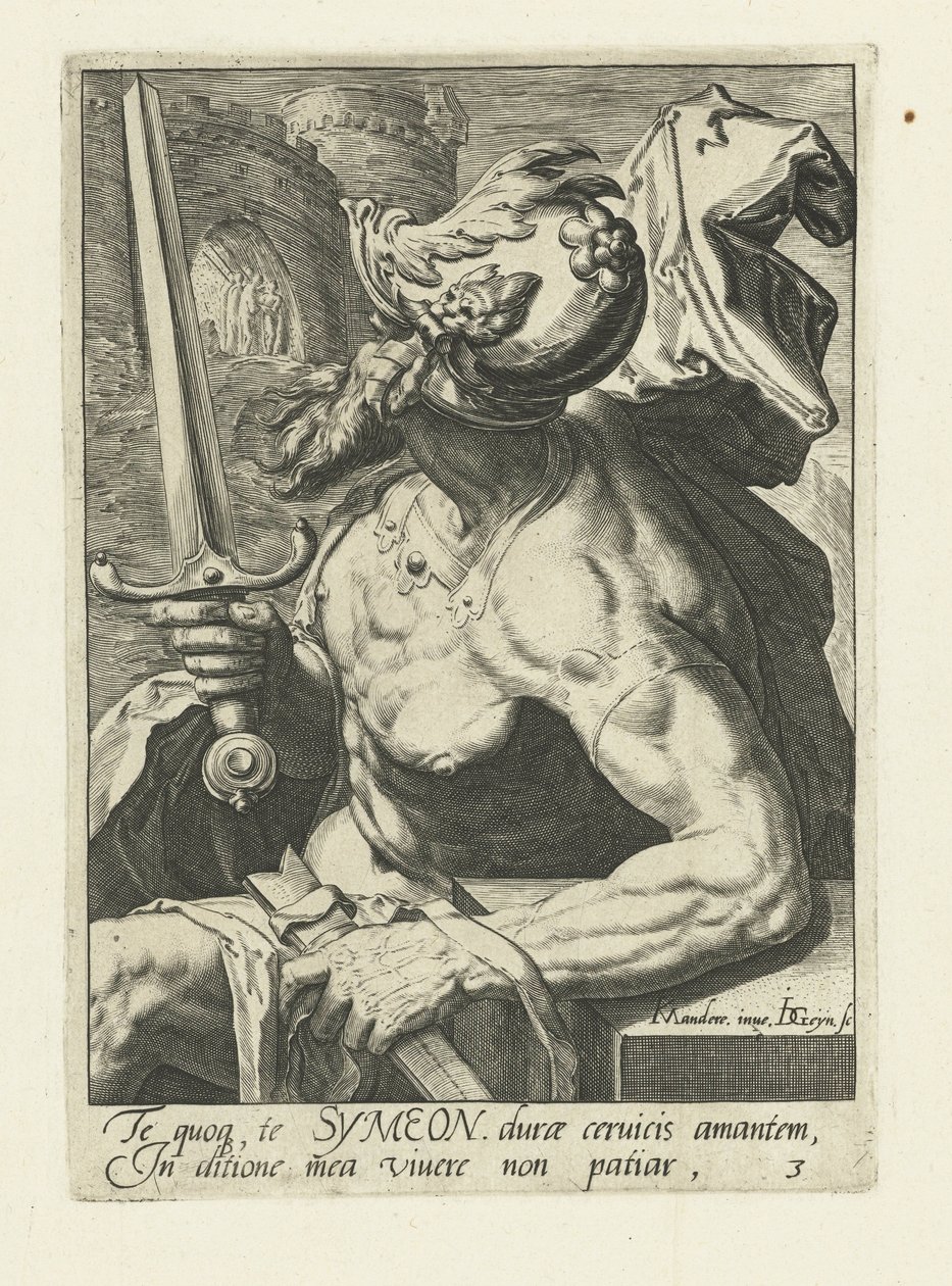 Předek Simeon Předkové Izraele (název série) Dvanáct synů Jákobových (název série) od Jacob de Gheyn (II)