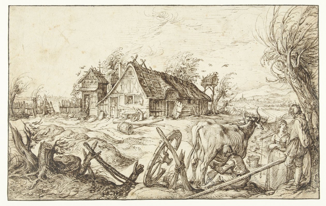 Farma Život na farmě nebo na venkově Život na venkově (?) od Jacob de Gheyn (II)