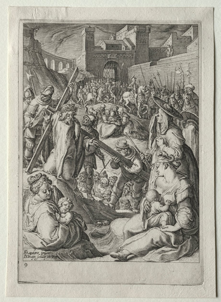 Sada Passion:  Kristus nese kříž od Jacob de Gheyn II