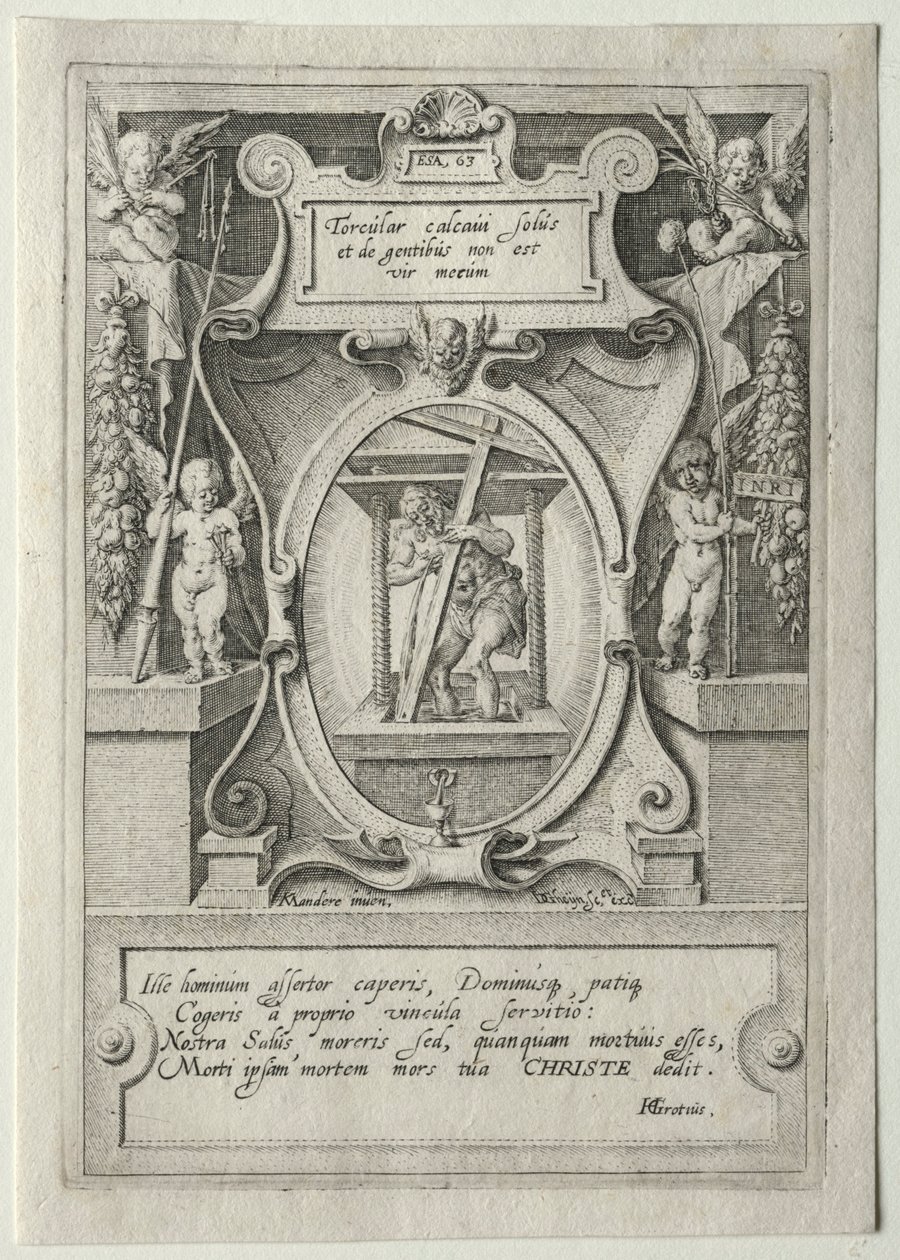 Sada Passion:  Titulní strana od Jacob de Gheyn II