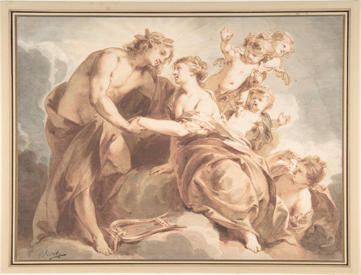 Apollo a Thetis od Jacob de Wit
