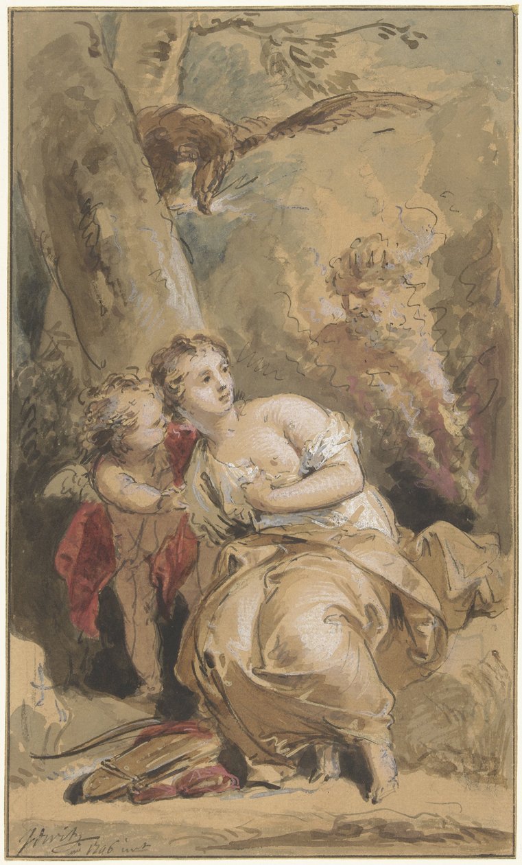 Callisto, Amor a Jupiter s orlem od Jacob de Wit