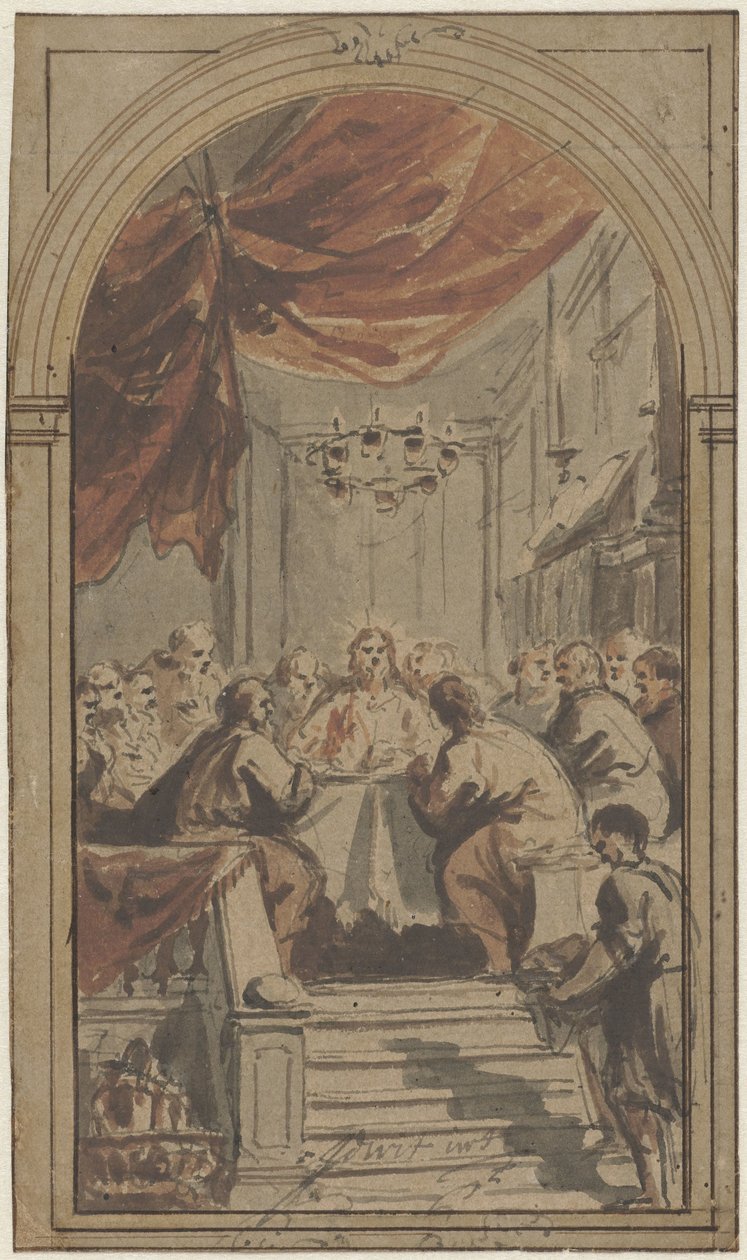 Večeře Páně, podávaná v horní místnosti od Jacob de Wit