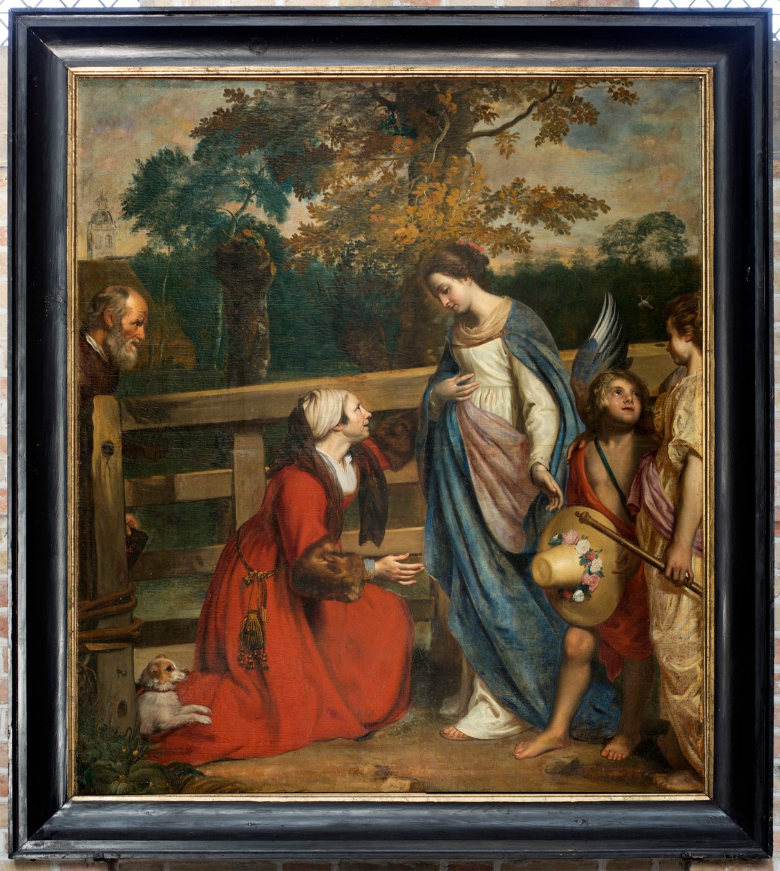 Farní kostel (Farní kostel Navštívení Panny Marie). Interiér. malování. "Mariina návštěva u Alžběty." Jakub I. z Východu. od Jacob the Younger Van Oost