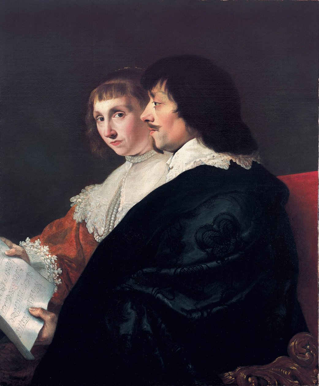 Dvojportrét Constantijna Huygense (1596-1687) a Suzanny van Baerle (1599-1637) od Jacob van Campen