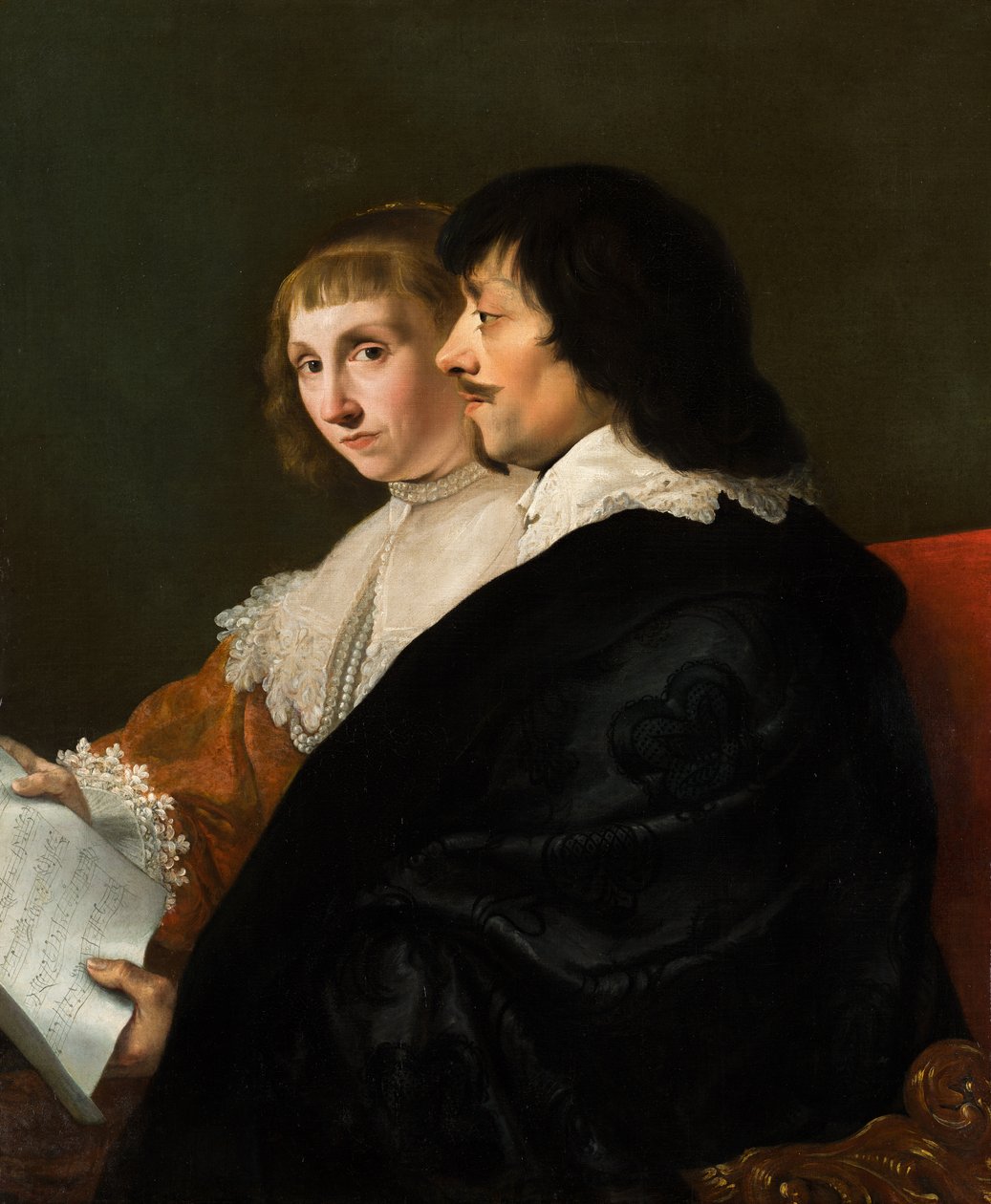 Dvojportrét Constantijna Huygense (1596-1687) a Suzanny van Baerle (1599-1637) od Jacob van Campen