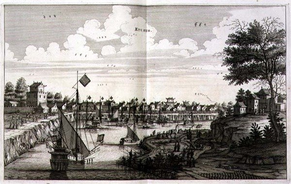 Kuching, z účtu holandského velvyslanectví v Číně od Jacob van Meurs