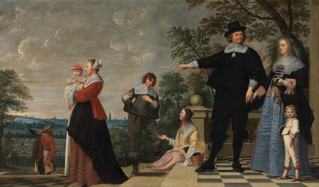 Portrét rodiny z Brugg (olej na plátně) od Jacob van Oost
