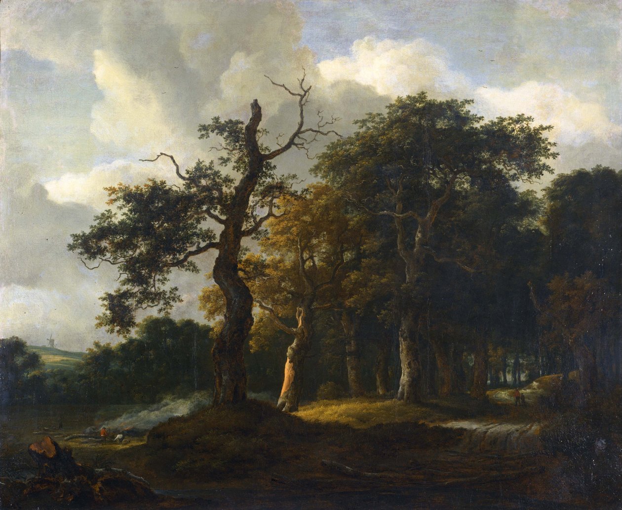 Cesta dubovým lesem od Jacob van Ruisdael