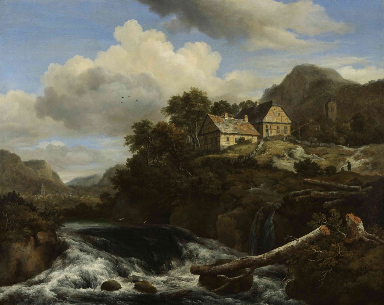 Vodopád od Jacob van Ruisdael
