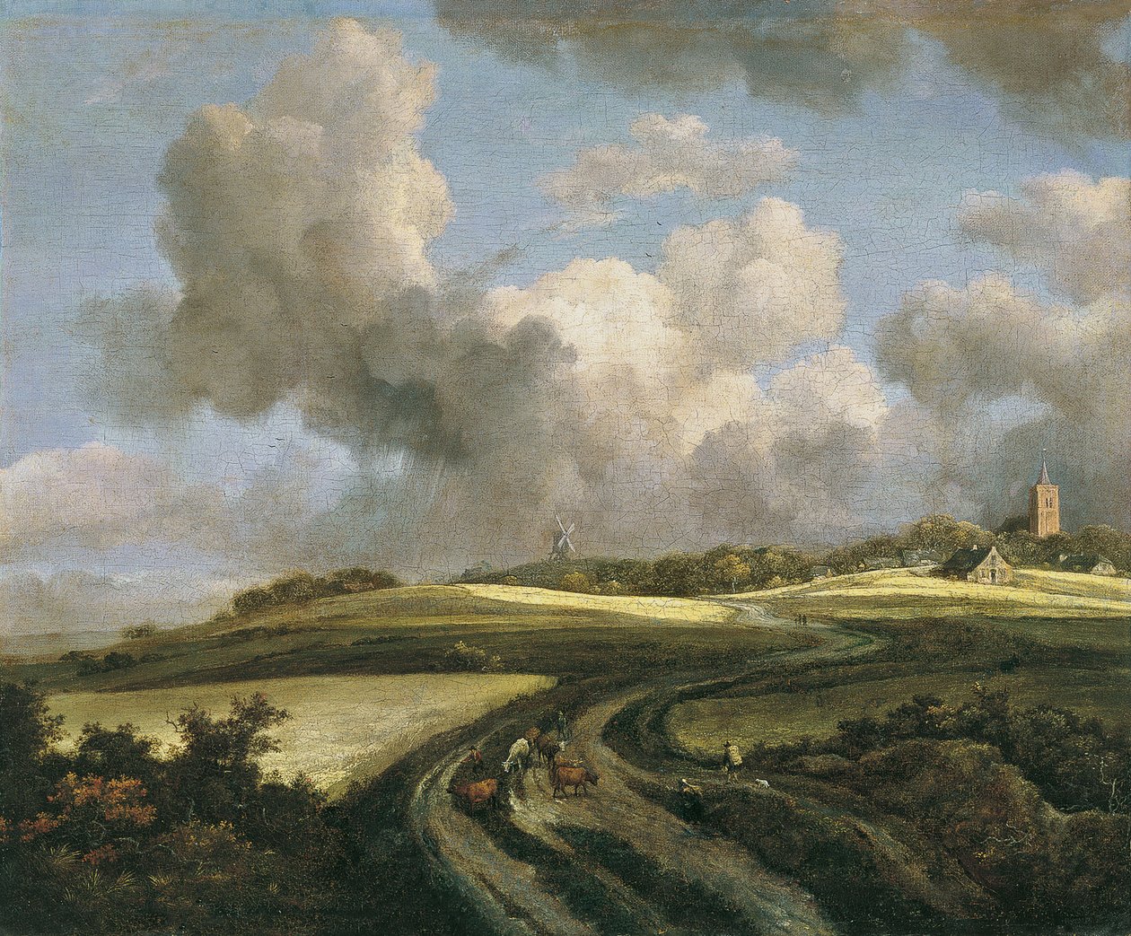 Cesta přes pšeničná pole u Zuider Zee od Jacob van Ruisdael